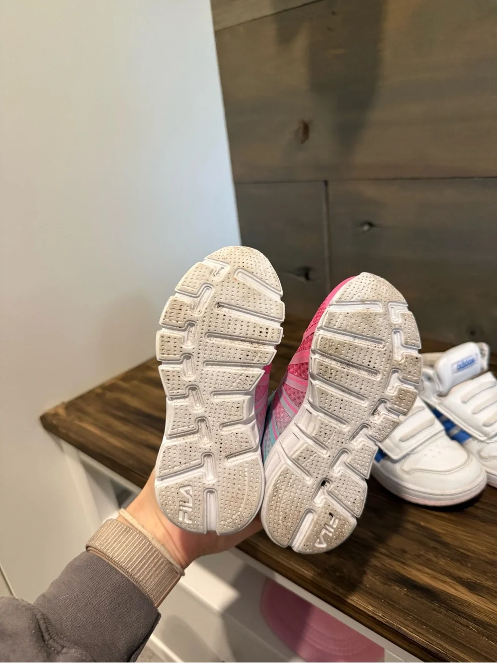 Toddler size 8 Adidas ASICS bundle of shoes